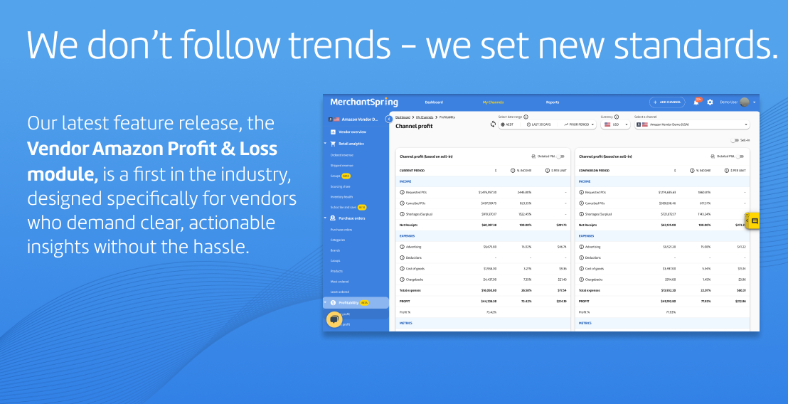 Feature Release: Amazon Vendor Profitability 